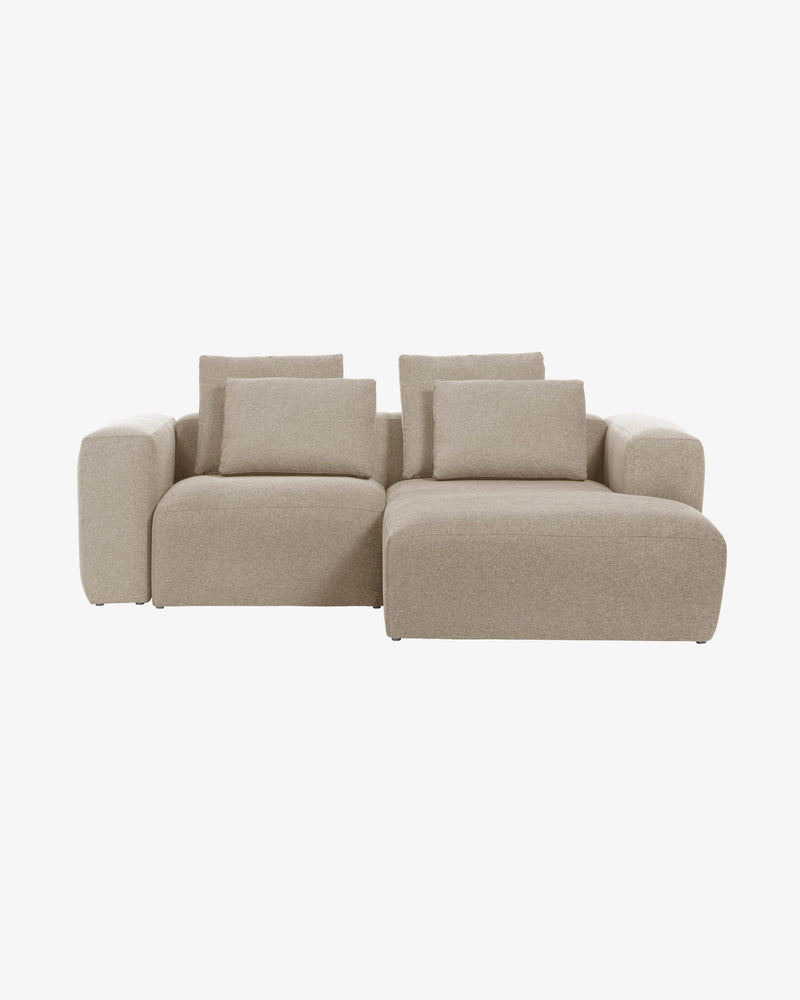 
                  
                    Ausstellungsstück CHENILLE - 2-Sitzer Sofa mit Chaiselongue Beige
                  
                