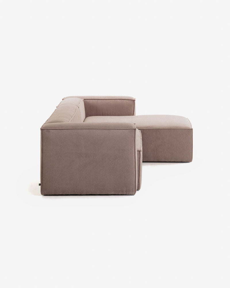 
                  
                    KORDSCHI - 3-Sitzer Sofa mit altrosa Kord und Chaiselongue
                  
                