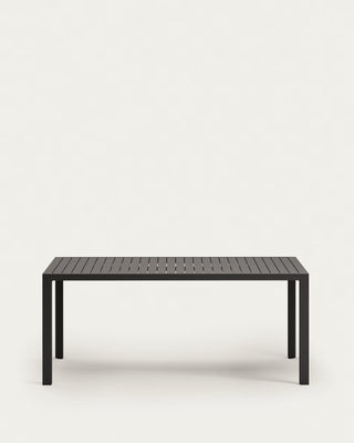 LOUIS - Gartentisch aus Aluminium mit grauem Finish 180 x 90 cm