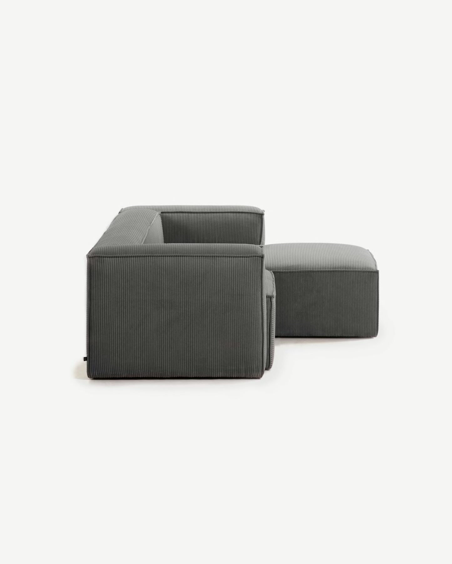 
                  
                    KORDSCHI - 2-Sitzer Sofa mit grauem Kord und Chaiselongue
                  
                