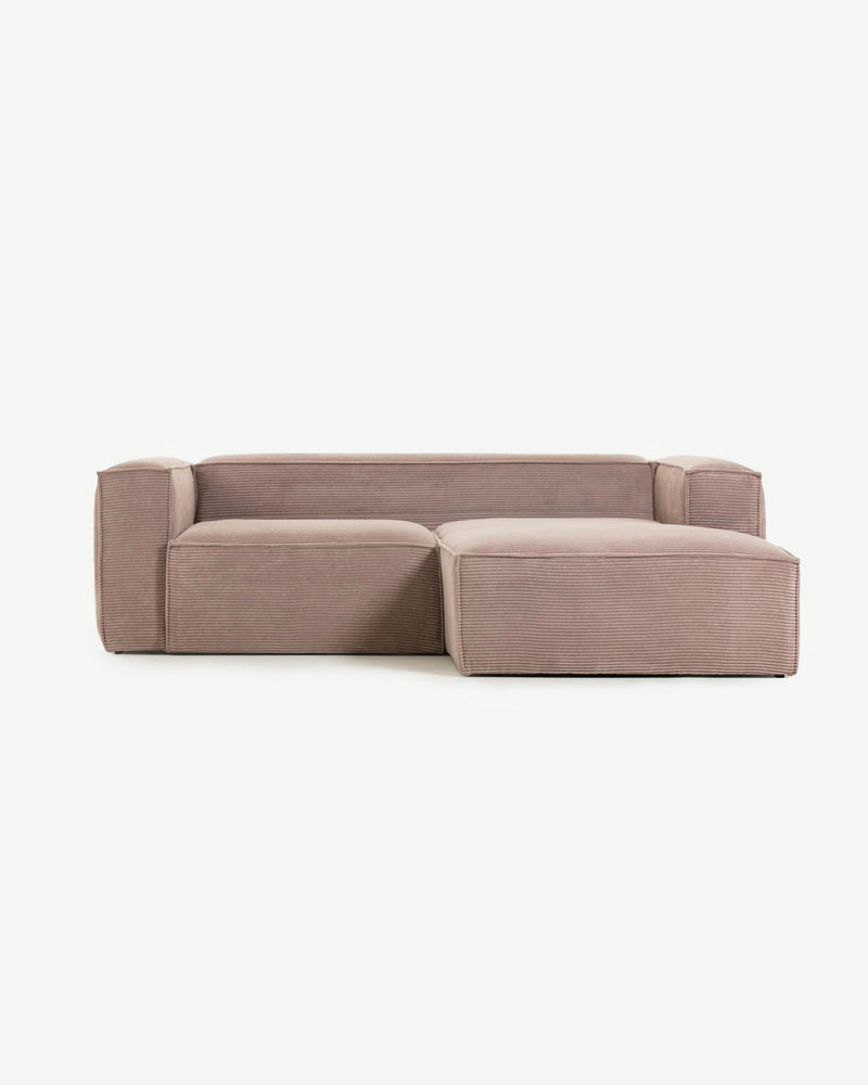 
                  
                    KORDSCHI - 2-Sitzer Sofa mit altrosa Kord und Chaiselongue
                  
                