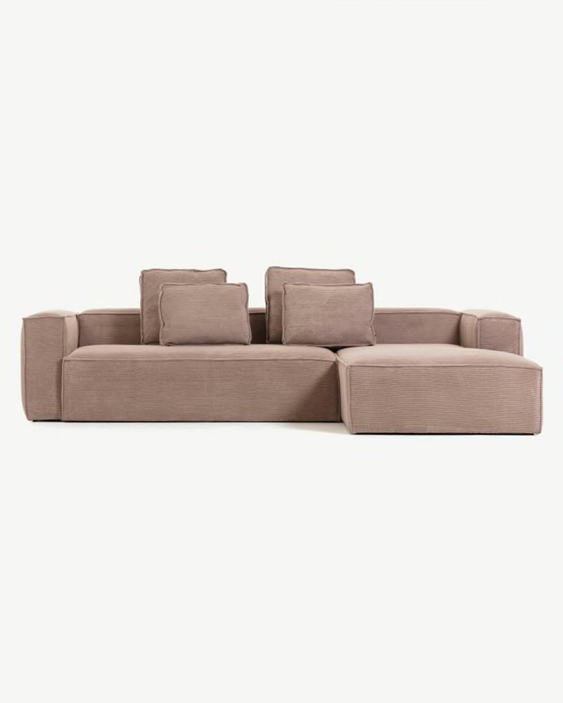 
                  
                    KORDSCHI - 4-Sitzer Sofa mit altrosa Kord und Chaiselongue
                  
                
