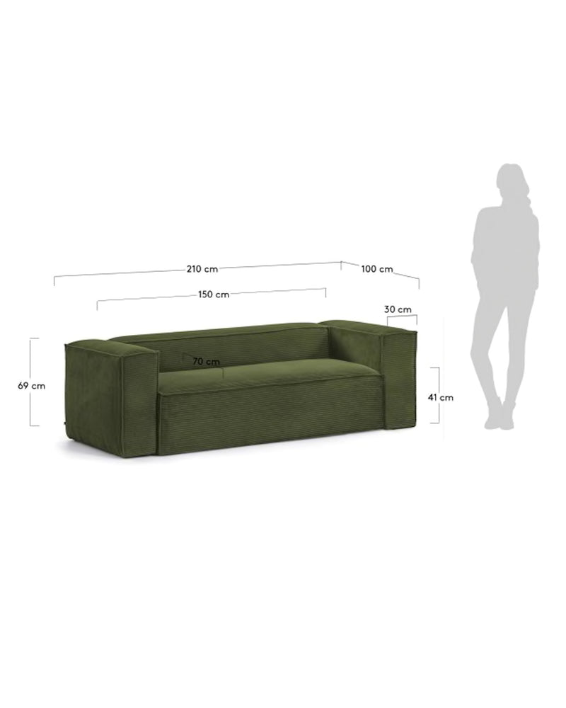 
                  
                    KORDSCHI - 2-Sitzer Sofa mit grünem Kord
                  
                